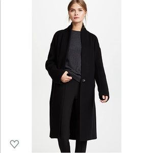 Vince high collar V neck coat
